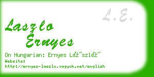 laszlo ernyes business card